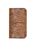 Scully Leather Brown New Tooled Leather Ruled Personal Noter - Scully Leather - Flyclothing LLC