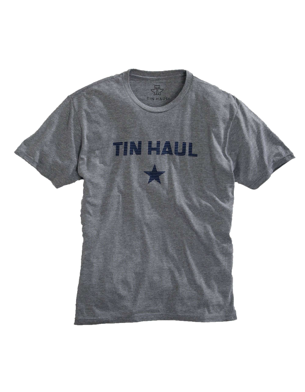 Tin Haul MENS TIN HAUL STAR W/LINES SCREEN PRINT HEATHER GREY SHORT SLEEVE T-SHIRT - Tin Haul - Flyclothing LLC