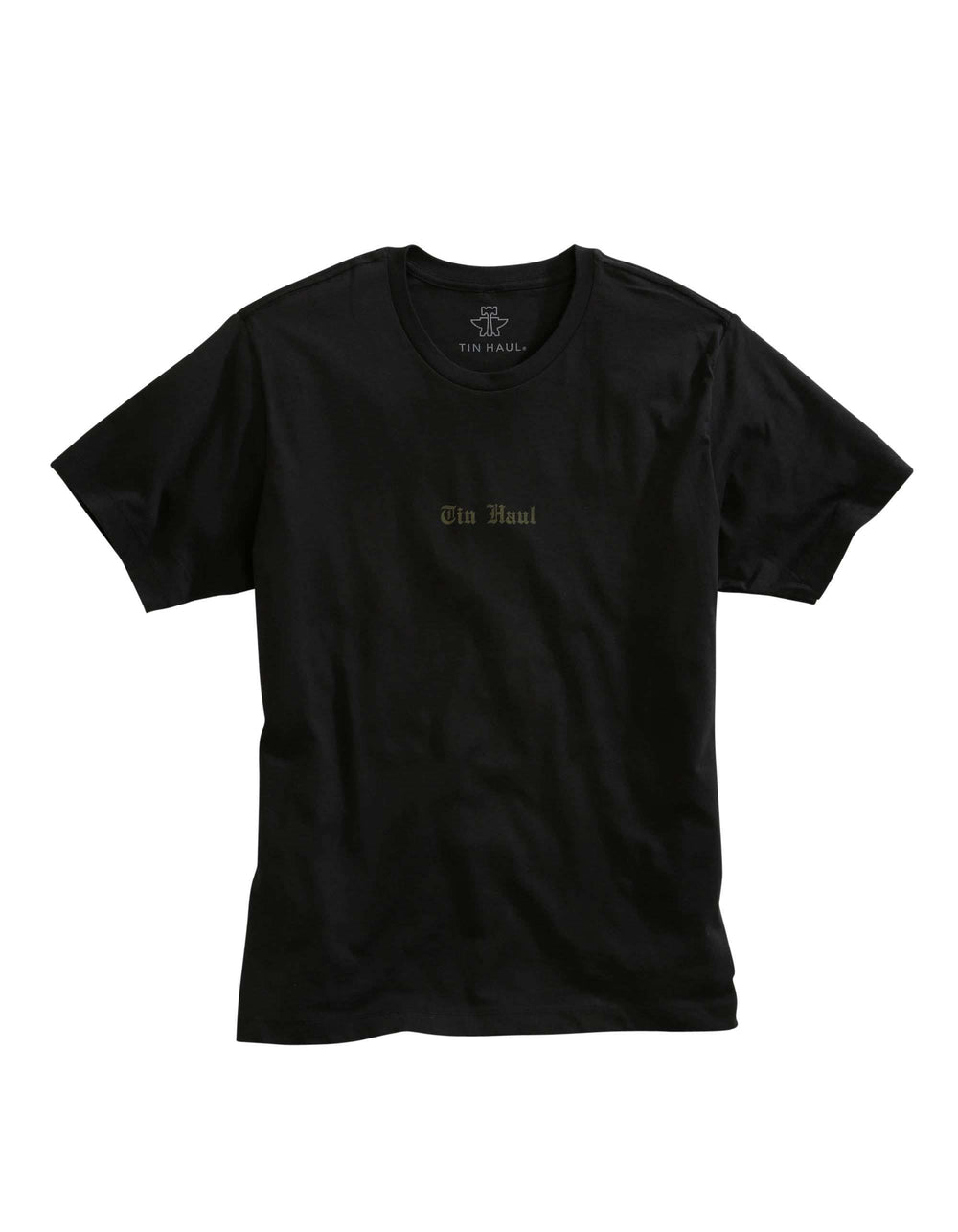 Tin Haul MENS TIN HAUL OLD ENGLISH STYLE LETTERS BLACK SHORT SLEEVE T-SHIRT - Tin Haul - Flyclothing LLC