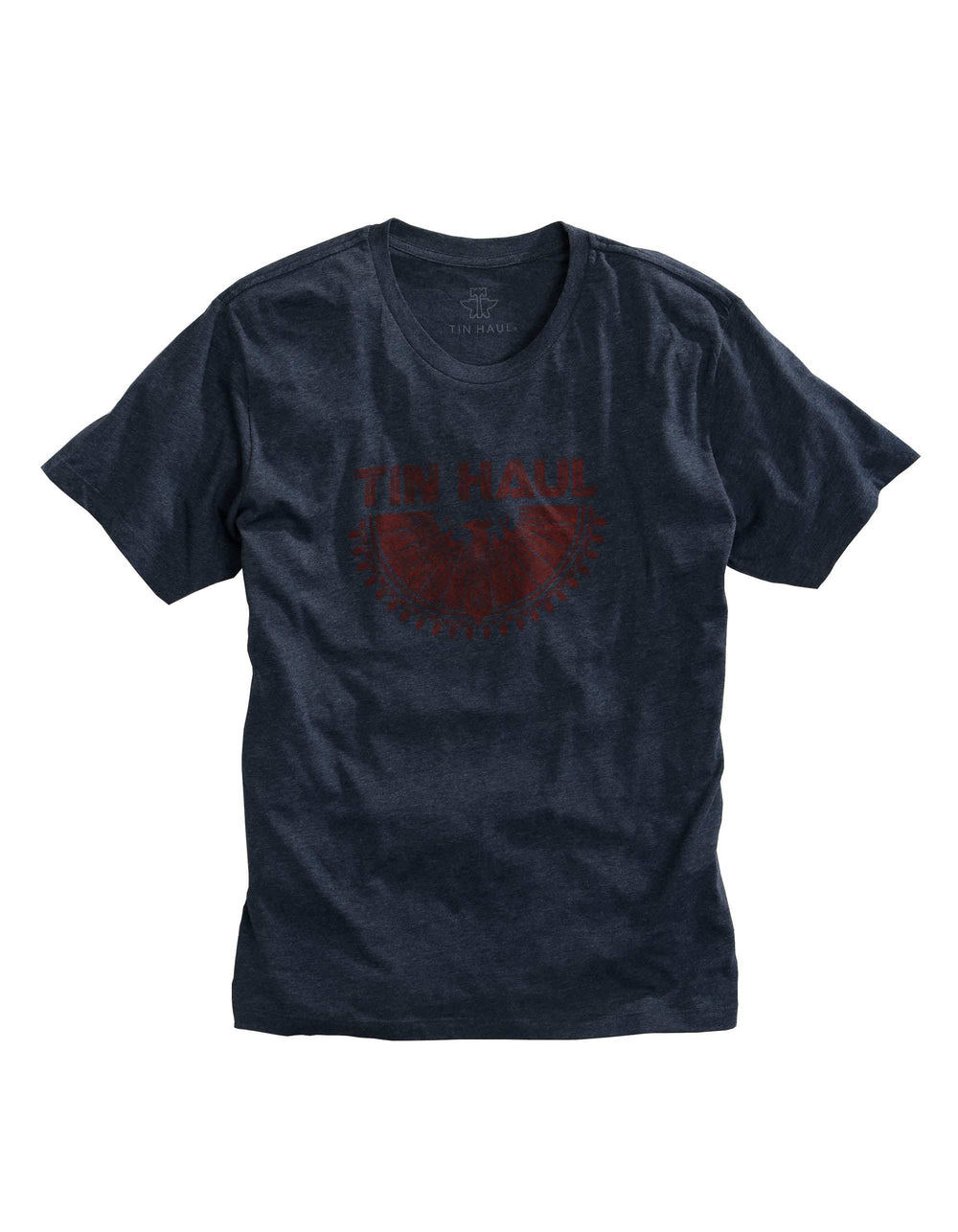 Tin Haul MENS AZTEC EAGLE SCREEN PRINT NAVY HEATHER SHORT SLEEVE T-SHIRT - Tin Haul - Flyclothing LLC