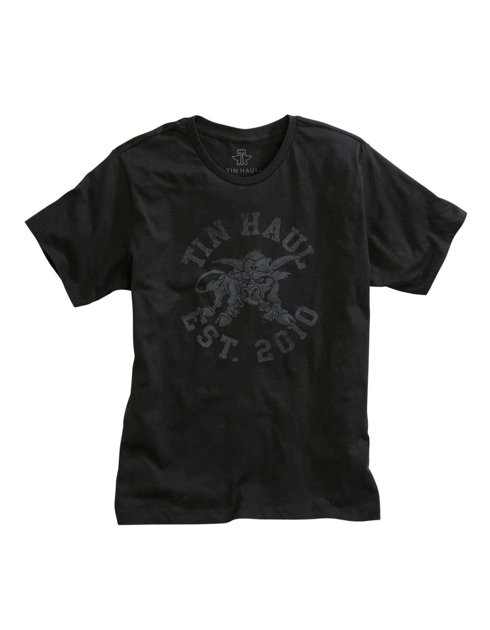 Tin Haul MENS ANGRY BULL SCREEN PRINT BLACK SHORT SLEEVE T-SHIRT - Tin Haul - Flyclothing LLC