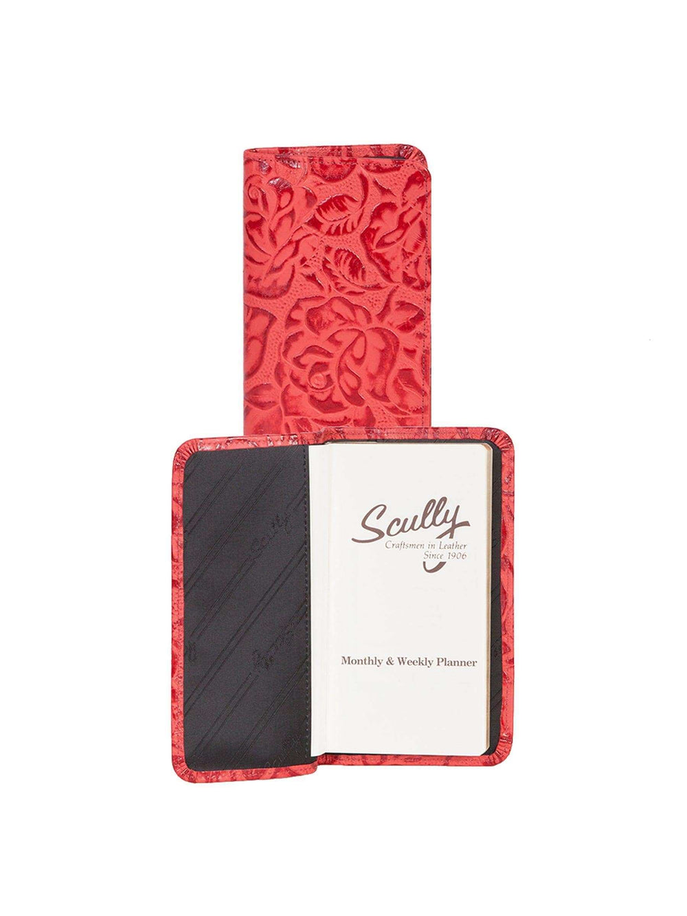 Scully Leather Red New Tooled Leather Pocket Weekly Planner - Scully Leather - Flyclothing LLC