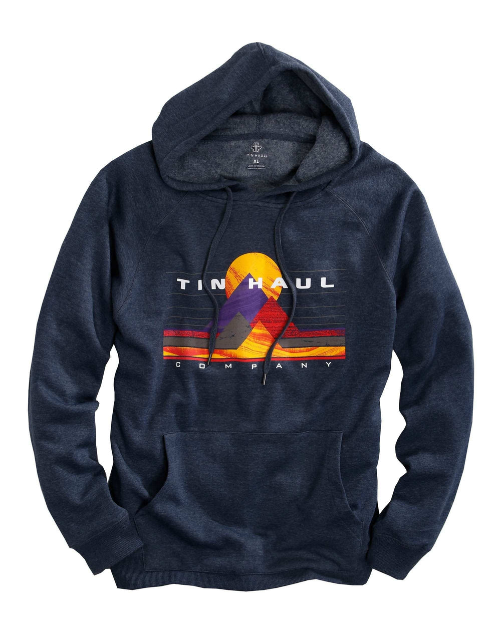 Tin Haul MENS TIN HAUL GEOMETRIC TRIANGLES SCREEN PRINT NAVY HEATHER SWEATSHIRT - Tin Haul - Flyclothing LLC