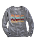 Tin Haul WOMENS TIN HAUL MULTI COLOR PRINT HEATHER GREY CREW NECK SWEATSHIRT - Tin Haul - Flyclothing LLC