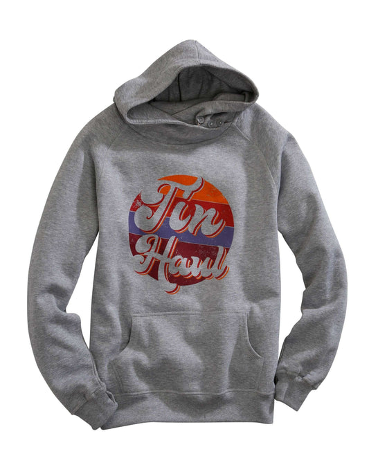 Tin Haul WOMENS TIN HAUL RETRO CIRCLE SCREEN PRINT HEATHER GREY SWEATSHIRT - Tin Haul - Flyclothing LLC