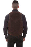 Scully EXPRESSO BOAR SUEDE HAND LACED CONCHO VEST - Scully Leather - Flyclothing LLC