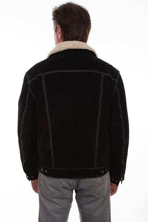 Scully BLACK BOAR SUEDE KNIT INSET JACKET - Scully Leather - Flyclothing LLC