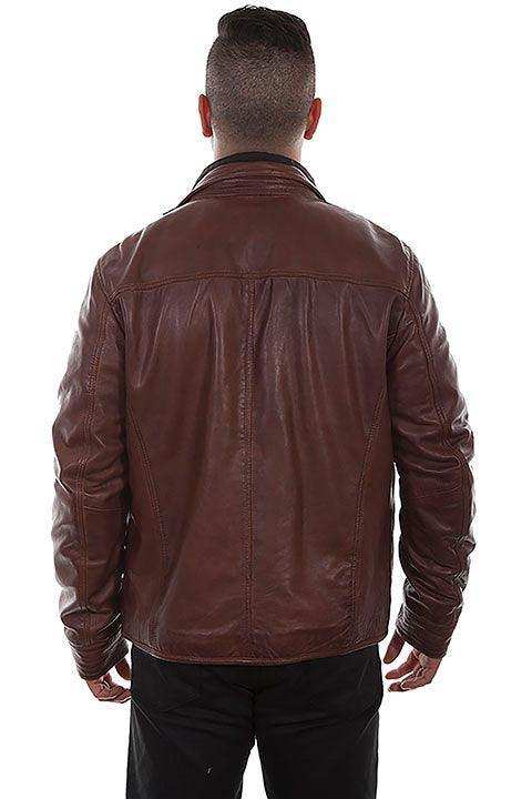Scully ANTIQUE BROWN ZIPOUT COLLAR JACKET - Scully Leather - Flyclothing LLC