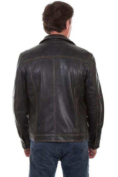 Scully BLACK ZIP FRONT JACKET - Scully Leather - Flyclothing LLC