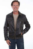 Scully BLACK ZIP FRONT JACKET - Scully Leather - Flyclothing LLC