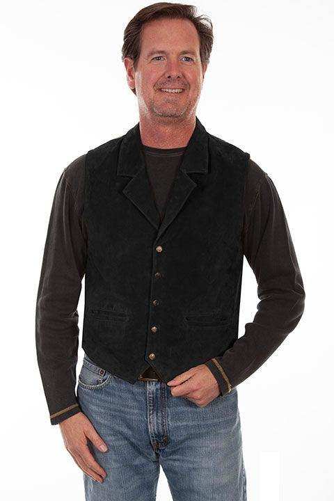 Scully BLACK BOAR SUEDE MEN'S VEST - Scully Leather - Flyclothing LLC