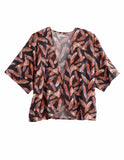 Tin Haul WOMENS FEATHER PRINT TIN HAUL KIMONO - Tin Haul - Flyclothing LLC