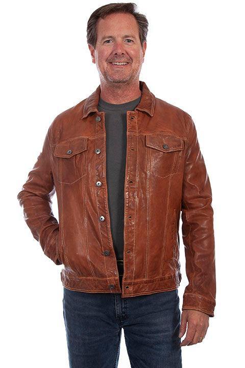 Redskins Teddy Vintage Leather Jacket Red XL