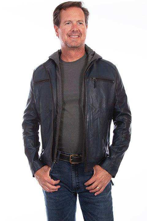 Scully DENIM ZIP FRONT W/HOOD - Scully Leather - Flyclothing LLC