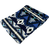 Rockmount Native Pattern Fleece Western Blanket in Blue & Black - Rockmount Clothing - Flyclothing LLC