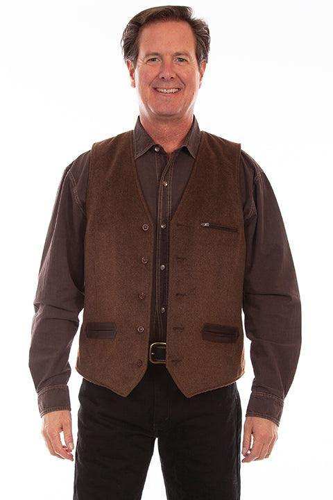Scully BROWN WOOL BLEND W/NUBUCK TRIM - Scully Leather - Flyclothing LLC