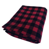 Buffalo Check Pattern Fleece Western Blanket in Red & Black - Rockmount Clothing - Flyclothing LLC