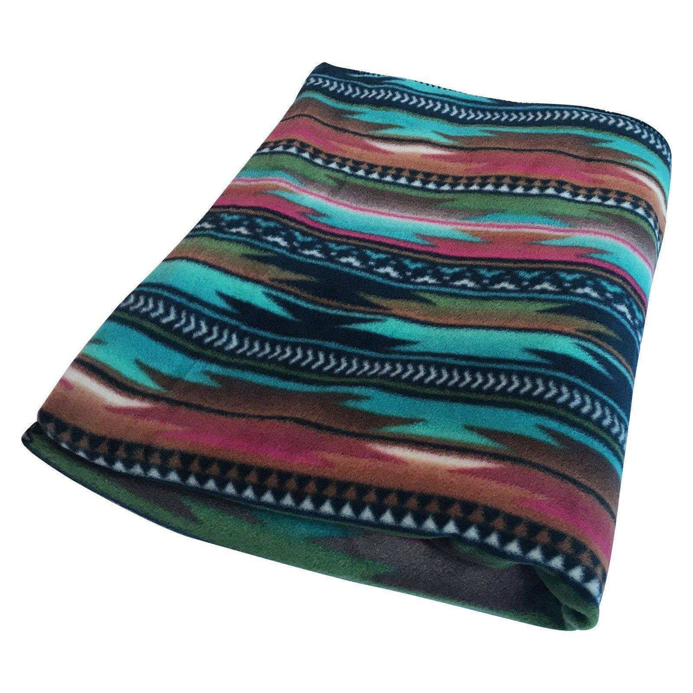 Native Serape Pattern Fleece Western Blanket - Rockmount Clothing - Flyclothing LLC