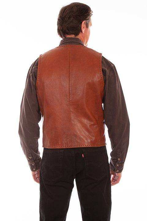 Scully COGNAC RUGGED VEST - Scully Leather - Flyclothing LLC