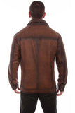 Scully Leather 100% Leather Brown Zip Front Jacket - Scully Leather - Flyclothing LLC