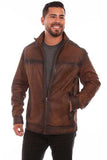 Scully Leather 100% Leather Brown Zip Front Jacket - Scully Leather - Flyclothing LLC
