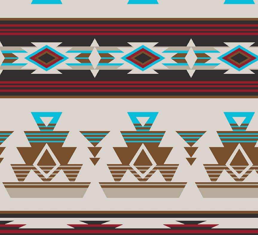 Rockmount Clothing Men's Native Pattern Fleece Western Shirt in Tan & Red - Rockmount Clothing - Flyclothing LLC