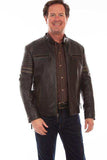 Scully BLACK RUGGED LAMB ZIP FRONT JACKET - Scully Leather - Flyclothing LLC