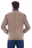 Scully Leather Sage Clr Canvas W/Leather Trim Men's Jacket W/Canvas - Scully Leather - Flyclothing LLC