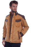 Scully Leather Tan Men's Jacket W/Canvas - Scully Leather - Flyclothing LLC