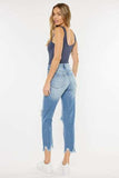 Kancan High Waist Chewed Up Straight Mom Jeans - Trendsi - Flyclothing LLC