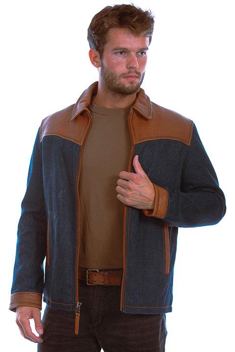 Scully Men's Denim Leather Jacket