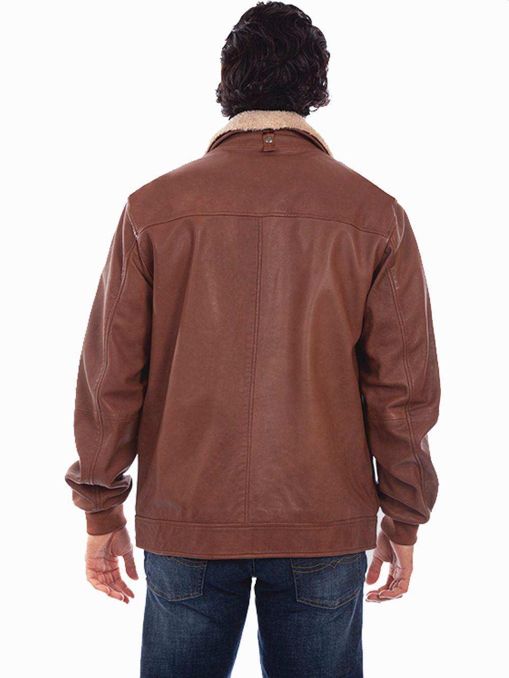 Scully Leather Brown Shearling Collar Jacket - Scully Leather - Flyclothing LLC