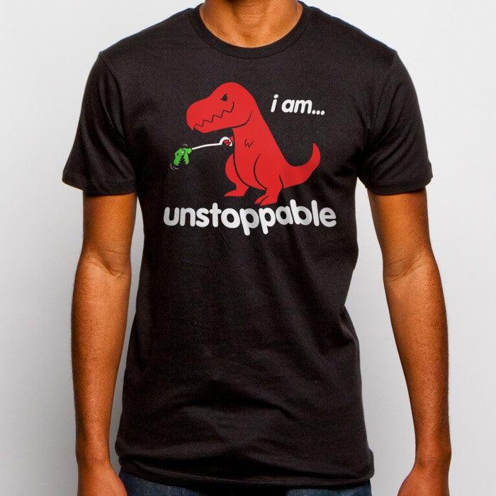 Goodie Two Sleeves Guys Unstoppable T Rex T-Shirt - Flyclothing LLC