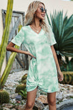Twisted V-Neck Short Sleeve Dress - Trendsi - Flyclothing LLC
