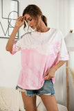 Tie-Dye Round Neck Tee Shirt - Trendsi - Flyclothing LLC