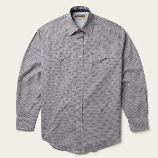 Stetson Grey Geo Print Western Shirt - Stetson - Flyclothing LLC