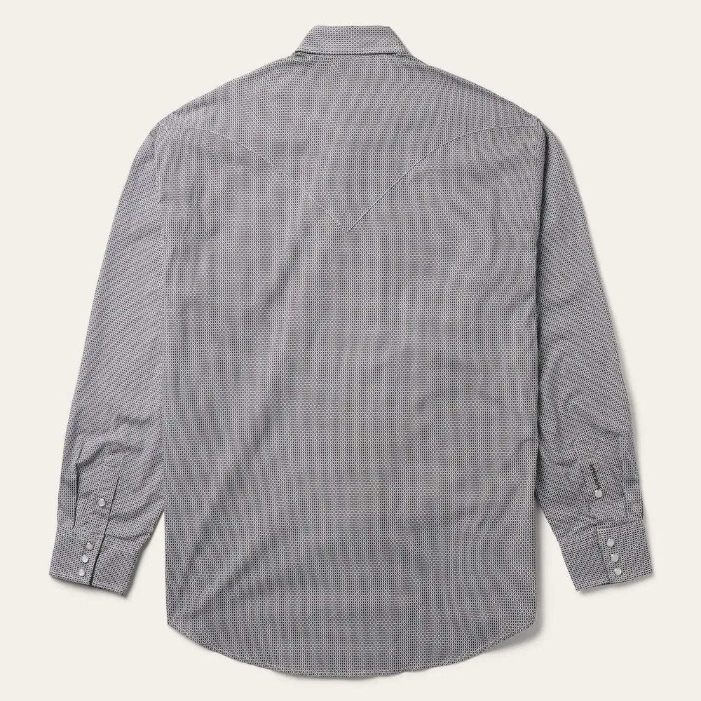 Stetson Grey Geo Print Western Shirt - Stetson - Flyclothing LLC