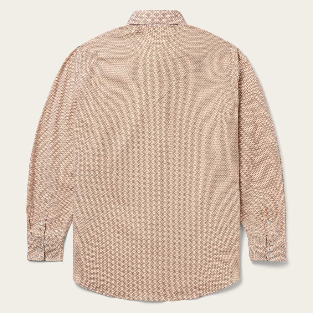 Stetson Orange Diamond Print Western Shirt - Stetson - Flyclothing LLC