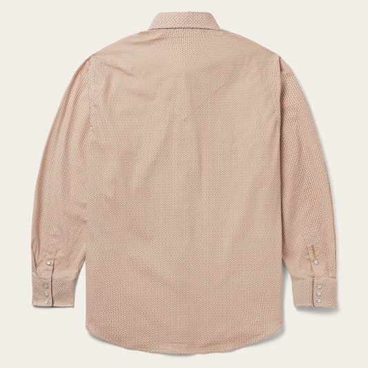 Stetson Orange Diamond Print Western Shirt - Stetson - Flyclothing LLC