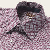 Stetson Blue Four Point Geo Print Western Shirt - Stetson - Flyclothing LLC