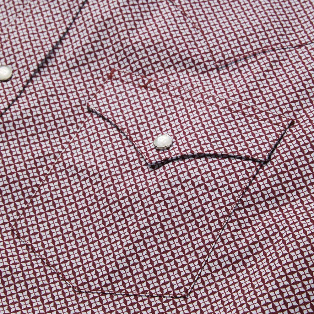 Stetson Blue Four Point Geo Print Western Shirt - Stetson - Flyclothing LLC