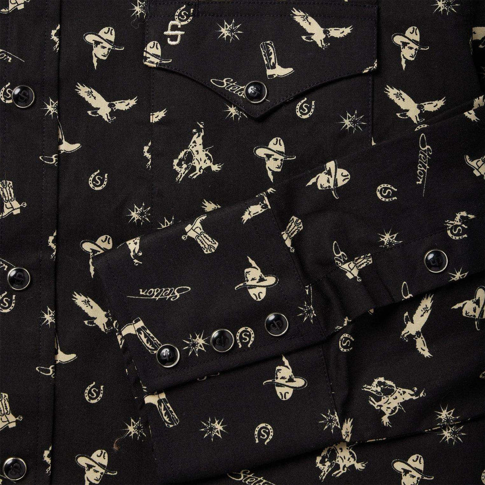 Stetson Conversation Print Western Shirt - Stetson - Flyclothing LLC