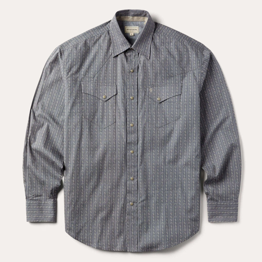 Stetson Horseshoe Stripe Print Shirt - Stetson - Flyclothing LLC