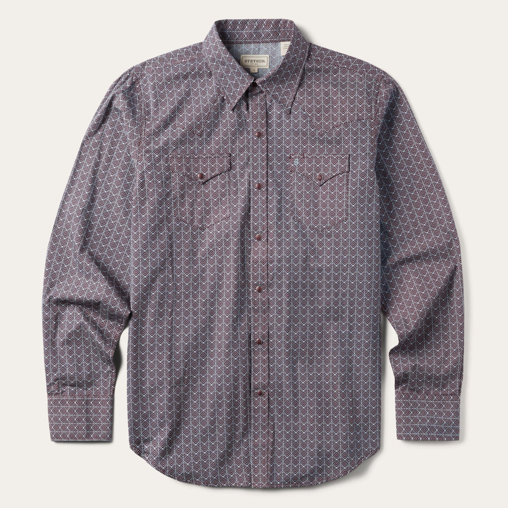 Stetson Chevron Grid Shirt - Stetson - Flyclothing LLC