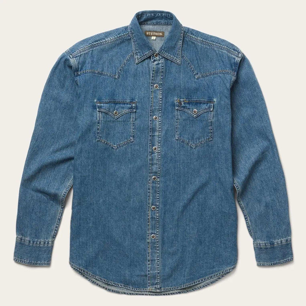 Stetson Classic Denim Shirt - Stetson - Flyclothing LLC