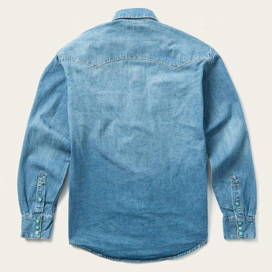 Stetson Turquoise Snap Western Denim Shirt - Stetson - Flyclothing LLC