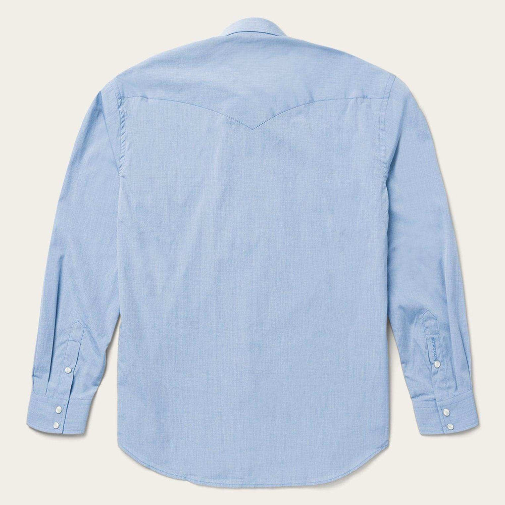 Stetson Blue End On End Solid Shirt - Stetson - Flyclothing LLC