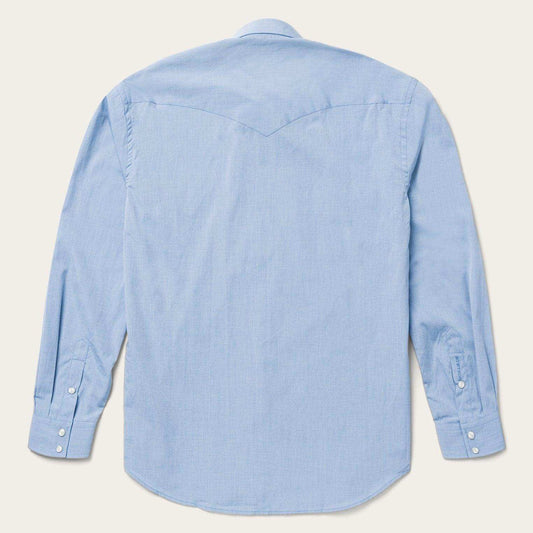 Stetson Blue End On End Solid Shirt - Stetson - Flyclothing LLC