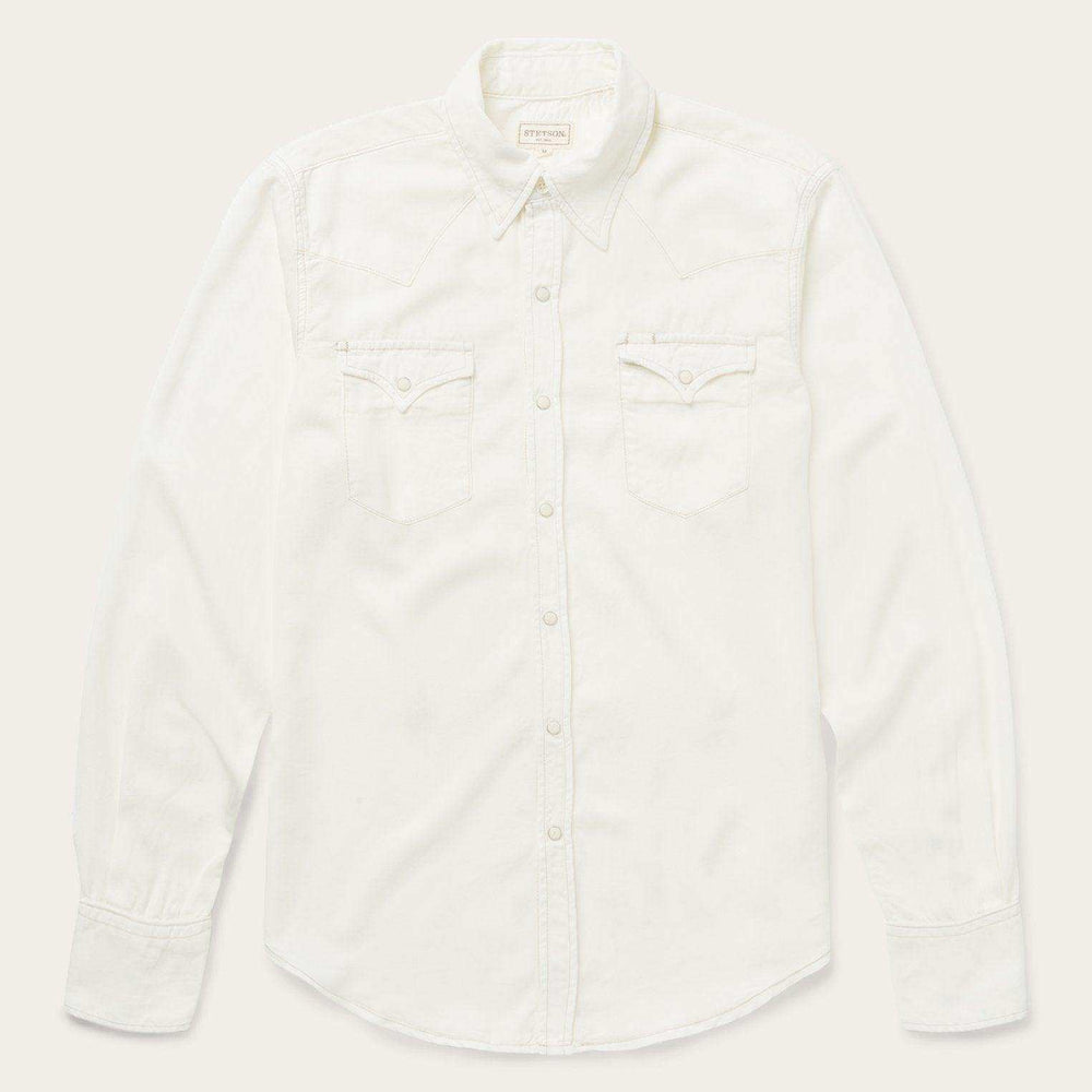 Stetson Cream Tencel Twill Shirt - Stetson - Flyclothing LLC