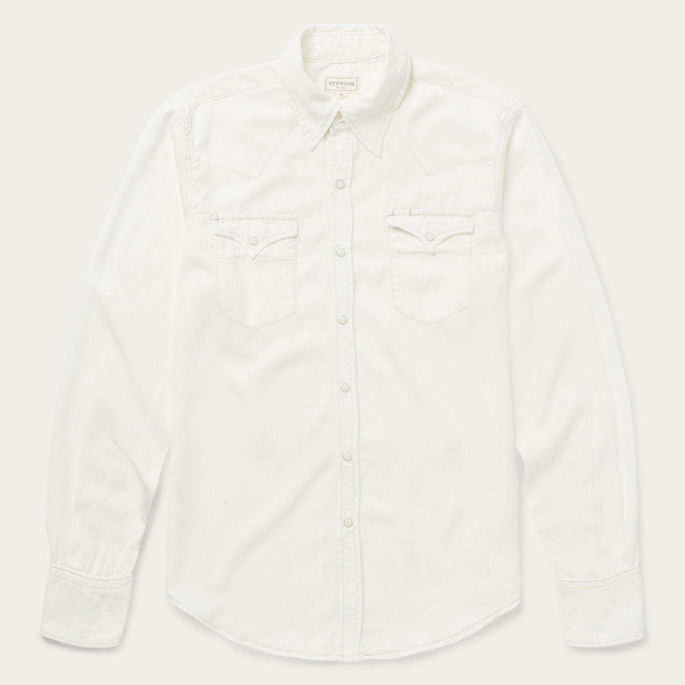 Stetson Cream Tencel Twill Shirt - Stetson - Flyclothing LLC